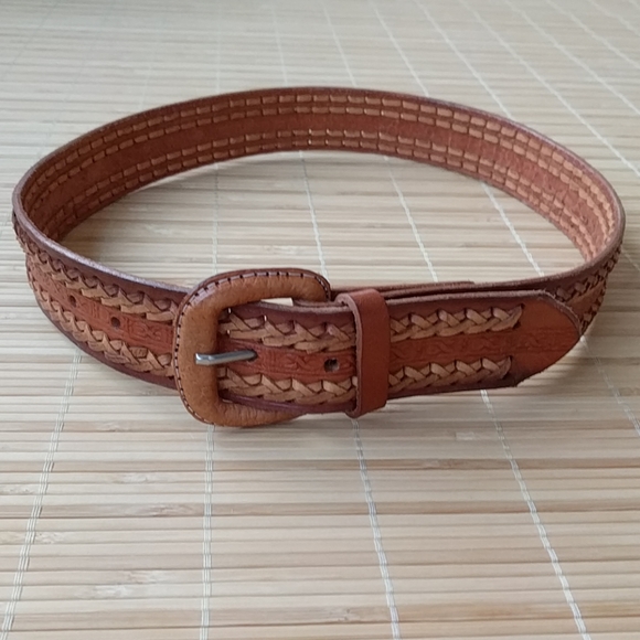 SOLD Hand made boho tooled leather belt - Picture 3 of 7